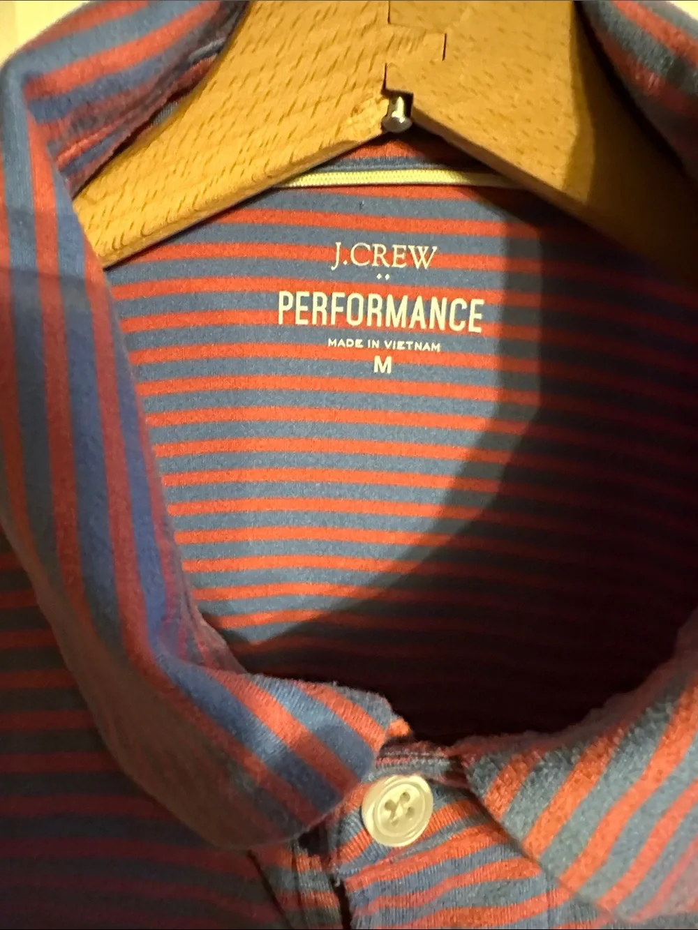 J. Crew Striped Performance Polo in Purple and Pink